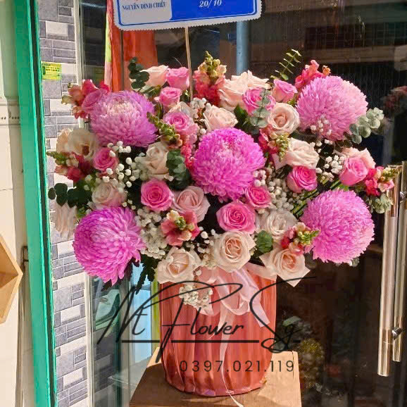 Lẵng hoa khai trương 04