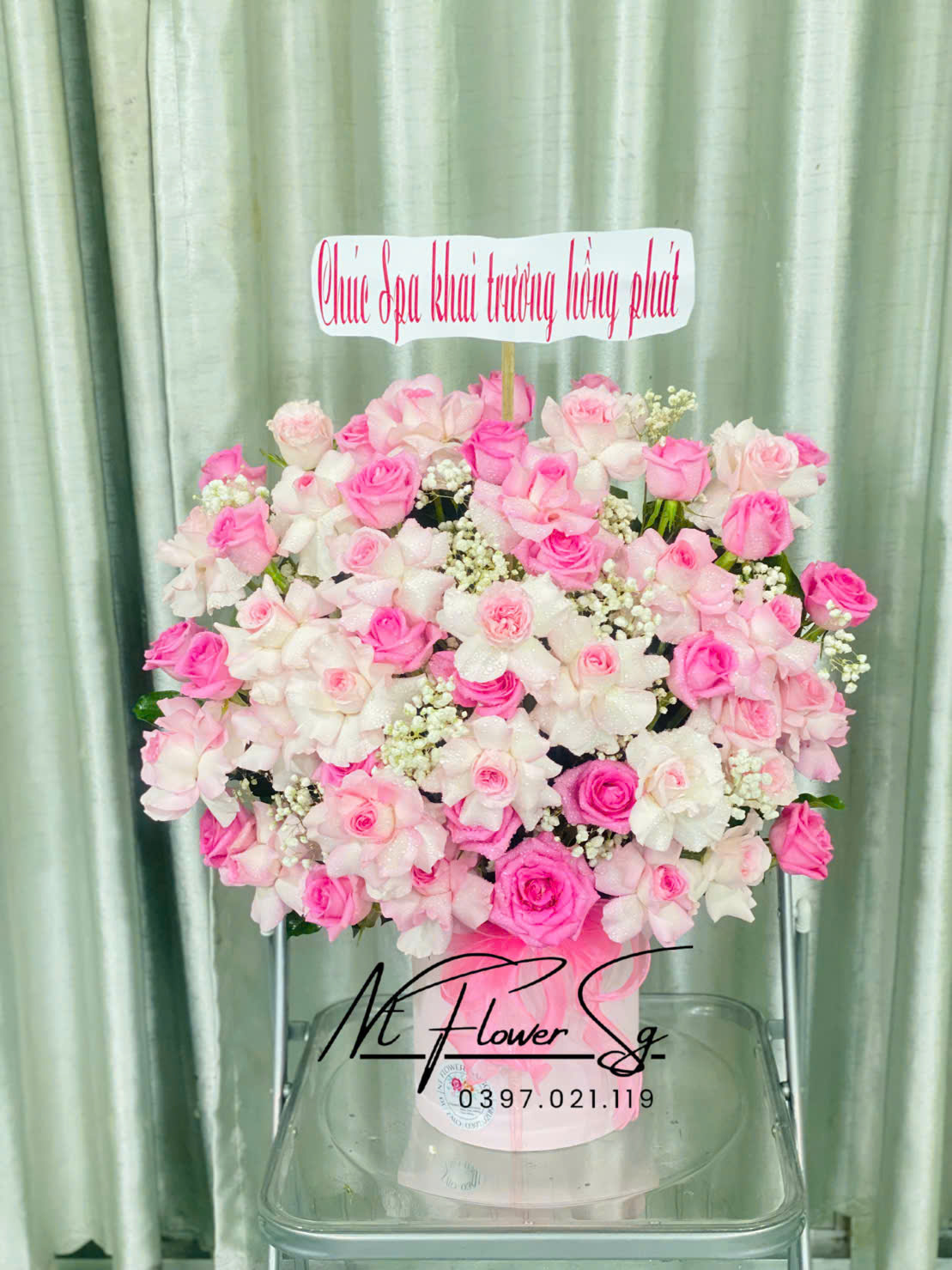 Lẵng hoa khai trương 05