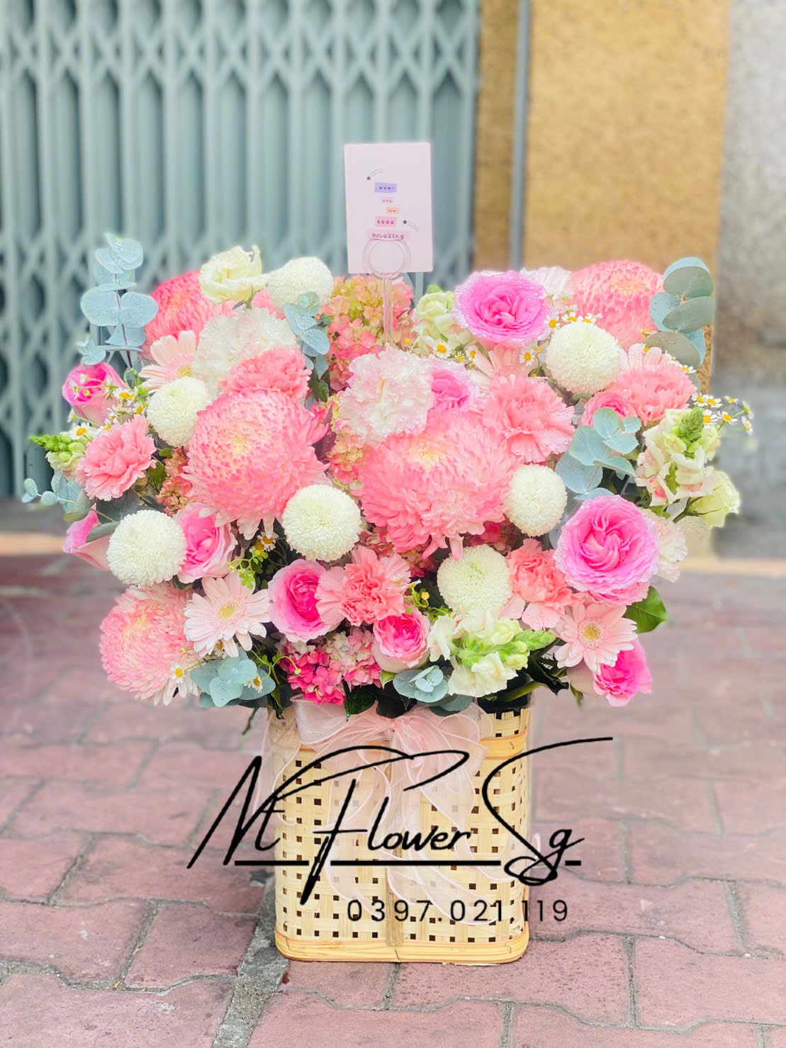 Lẵng hoa khai trương 020