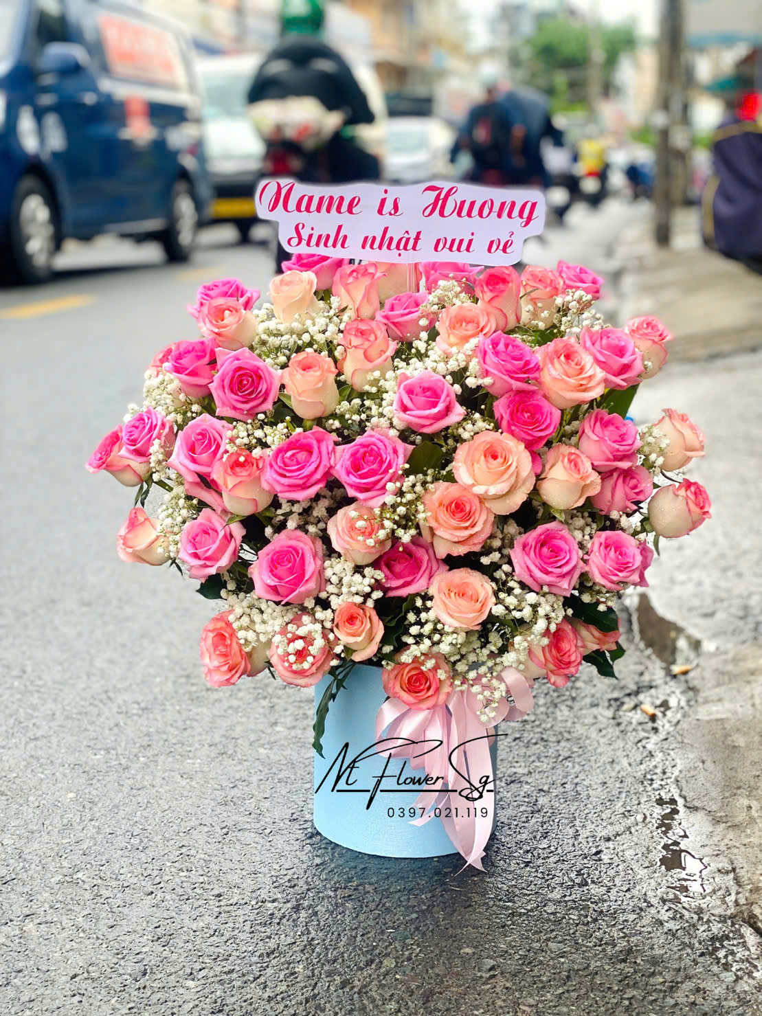 Giỏ hoa tươi 070