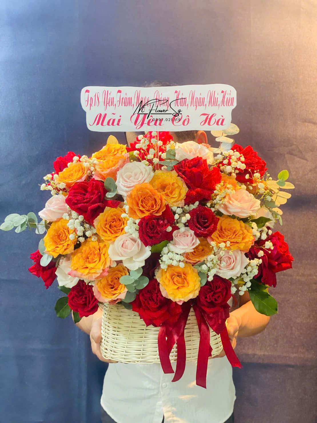 Giỏ hoa tươi 075