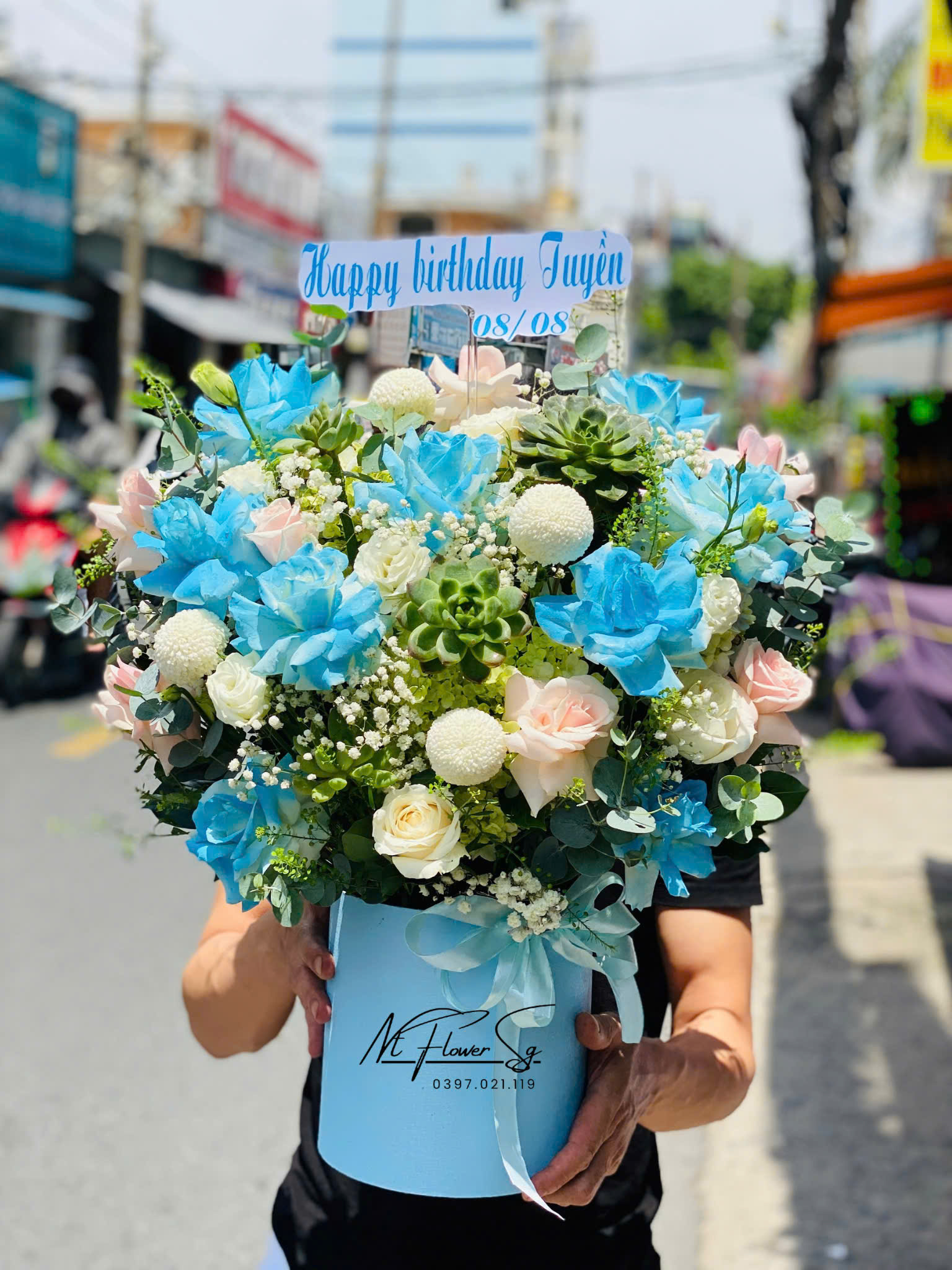 Giỏ hoa tươi 087