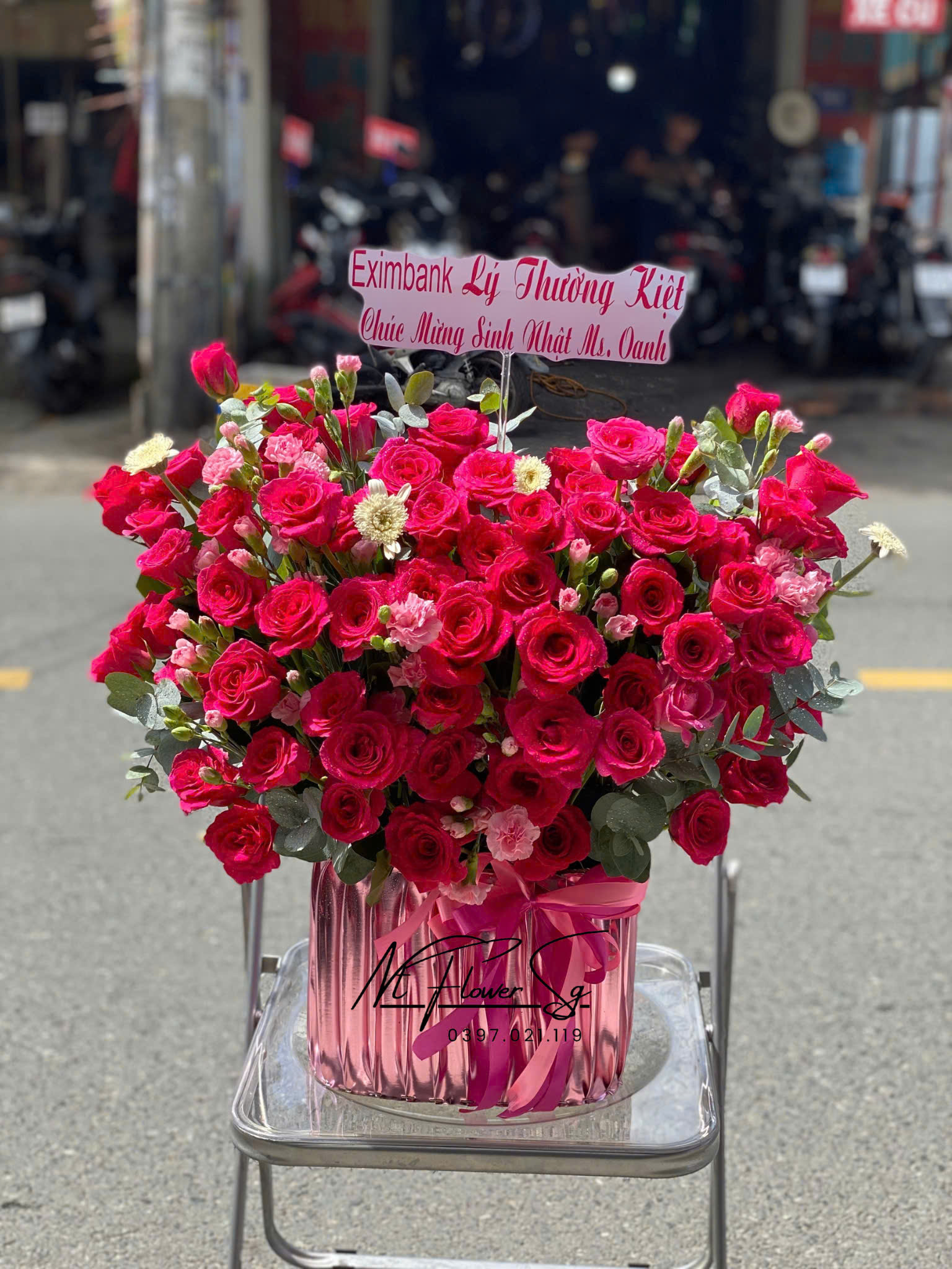 Giỏ hoa chúc mừng 089