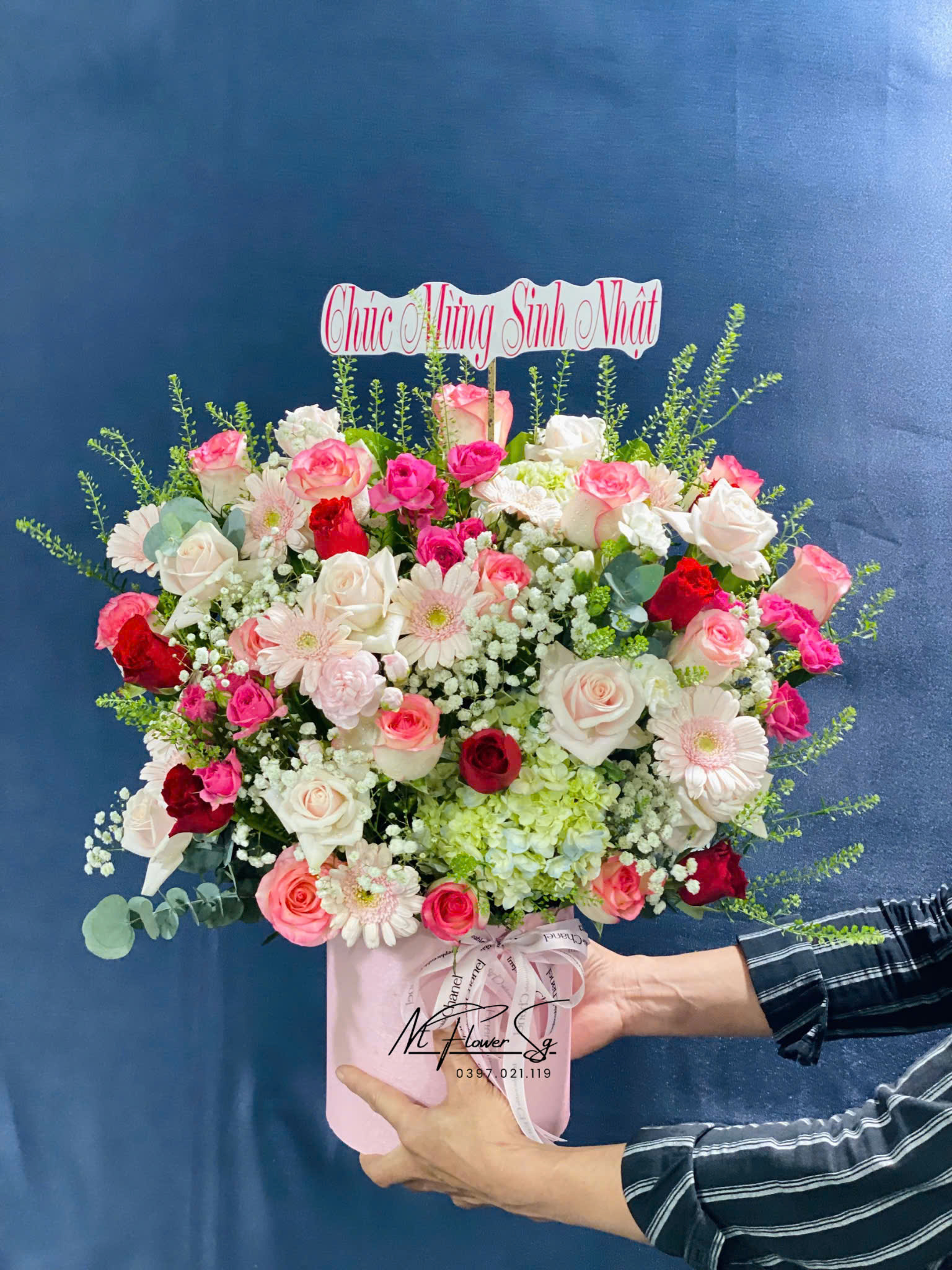 Giỏ hoa chúc mừng 096