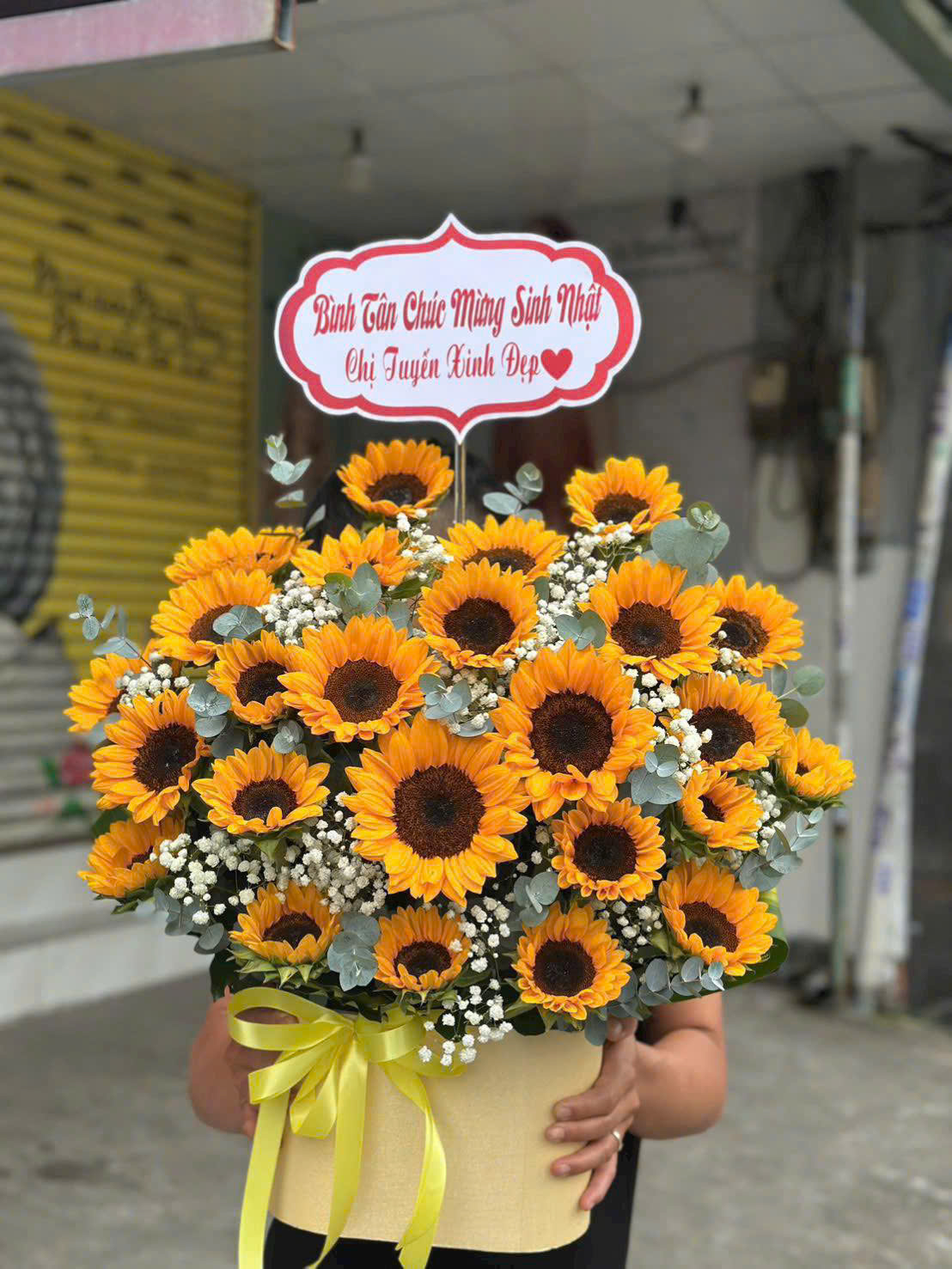 Giỏ hoa chúc mừng 0113