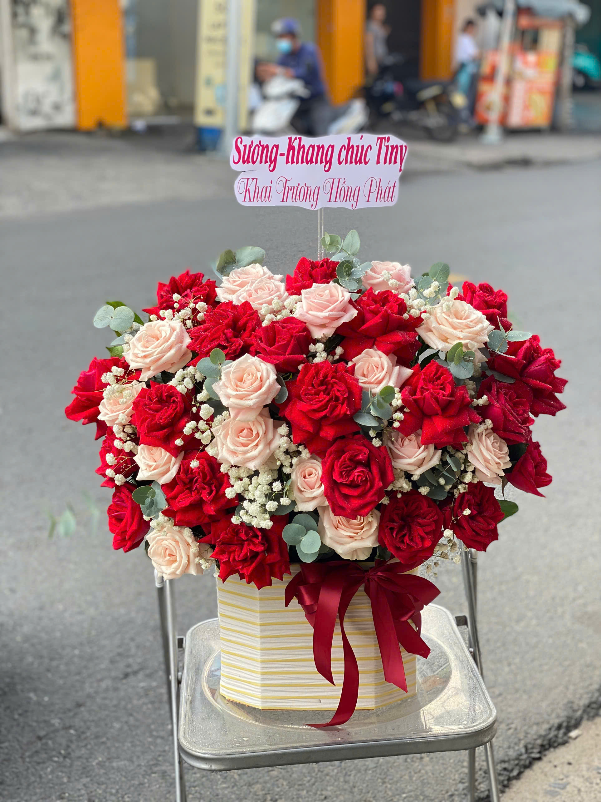 Giỏ hoa chúc mừng 0118