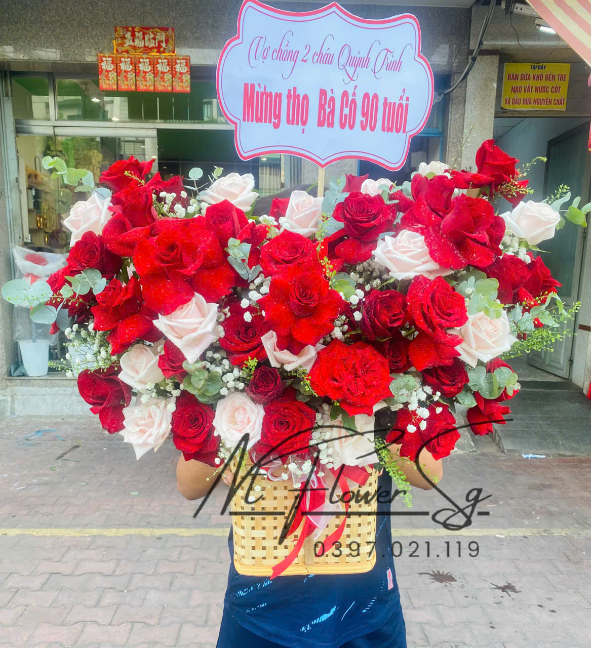 Giỏ hoa tươi 033