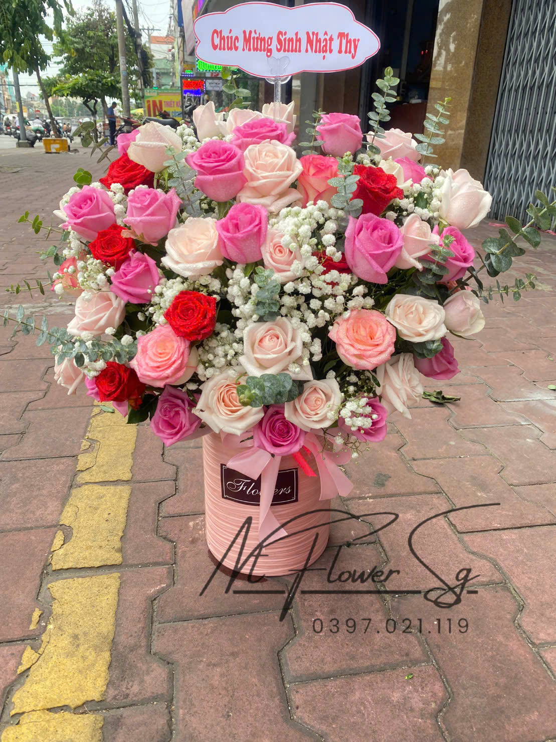 Giỏ hoa tươi 035