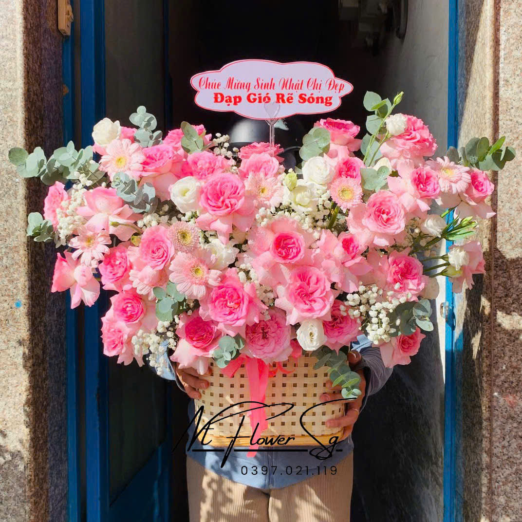 Giỏ hoa tươi 049
