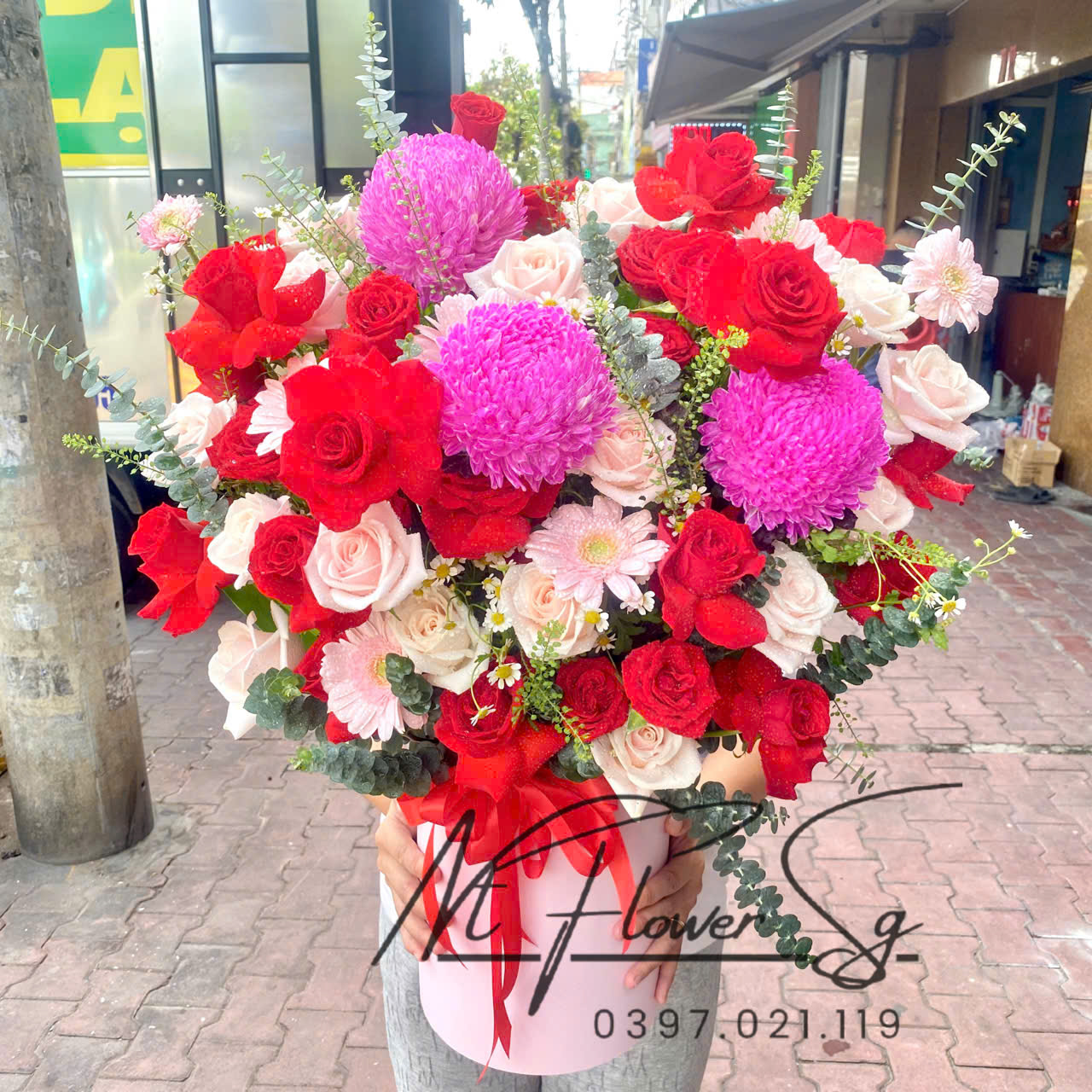 Giỏ hoa tươi 052