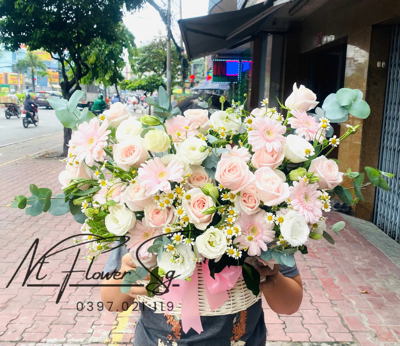 Giỏ hoa tươi 053