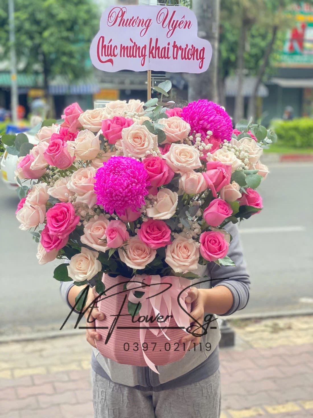 Giỏ hoa tươi 057