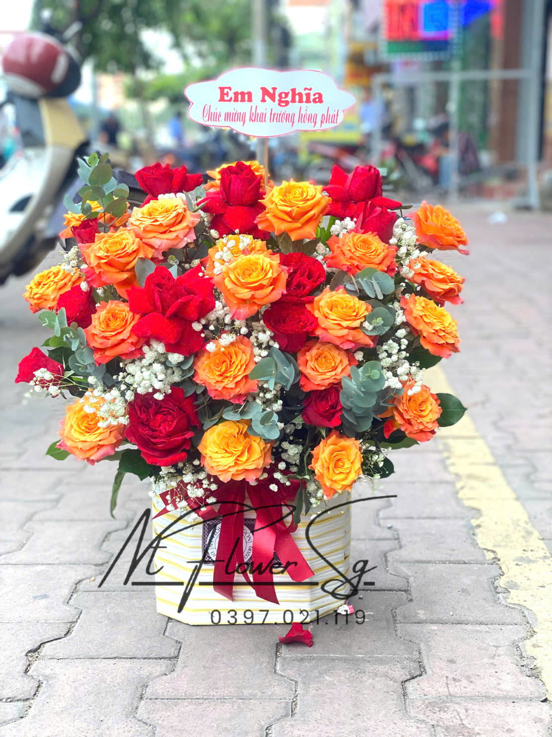 Giỏ hoa tươi 058